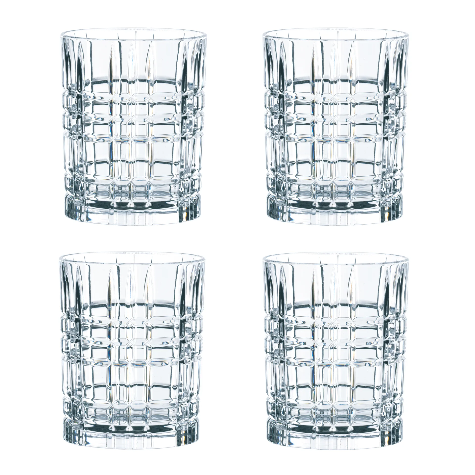 Square whiskyglass 34 cl 4-stk., 34 cl Nachtmann