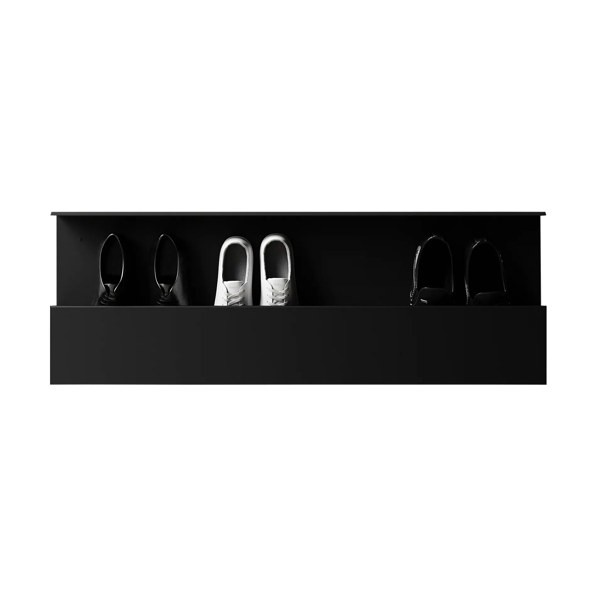 Nichba skohylle, Black, 100 cm Nichba
