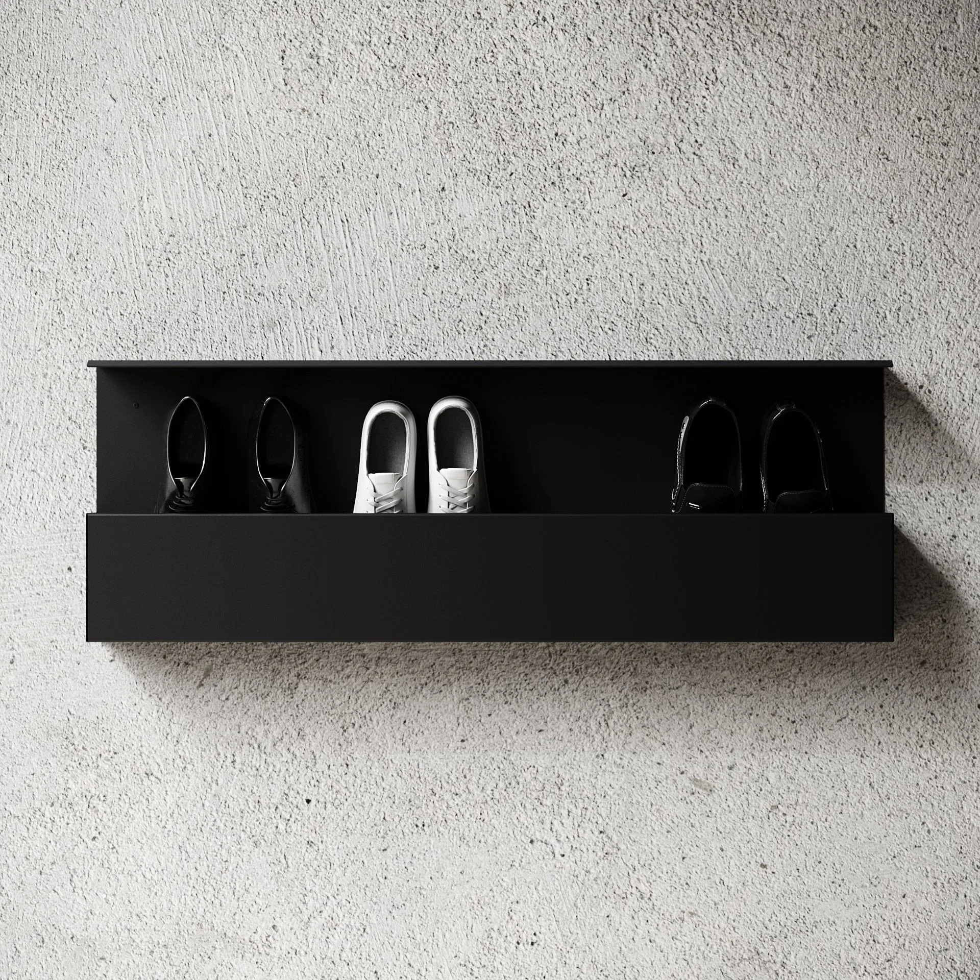 Nichba skohylle, Black, 100 cm Nichba