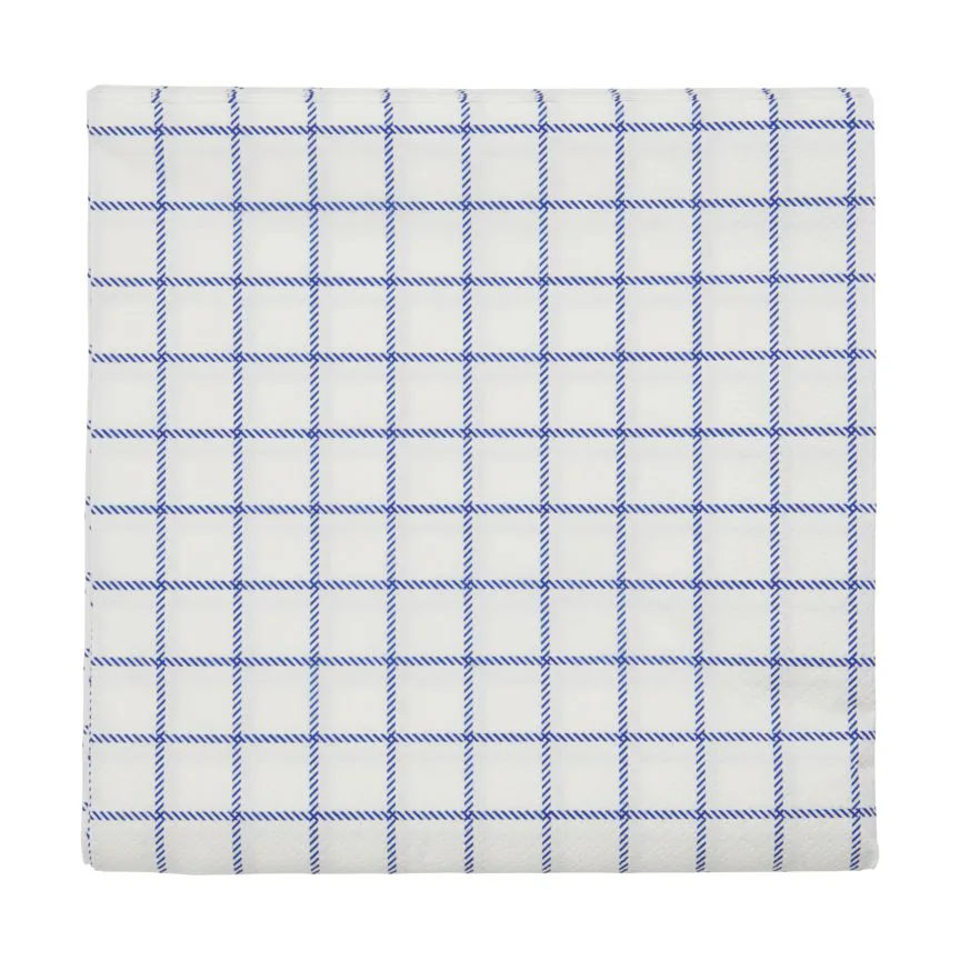 Check servietter 20x20 cm, Blå Nicolas Vahé
