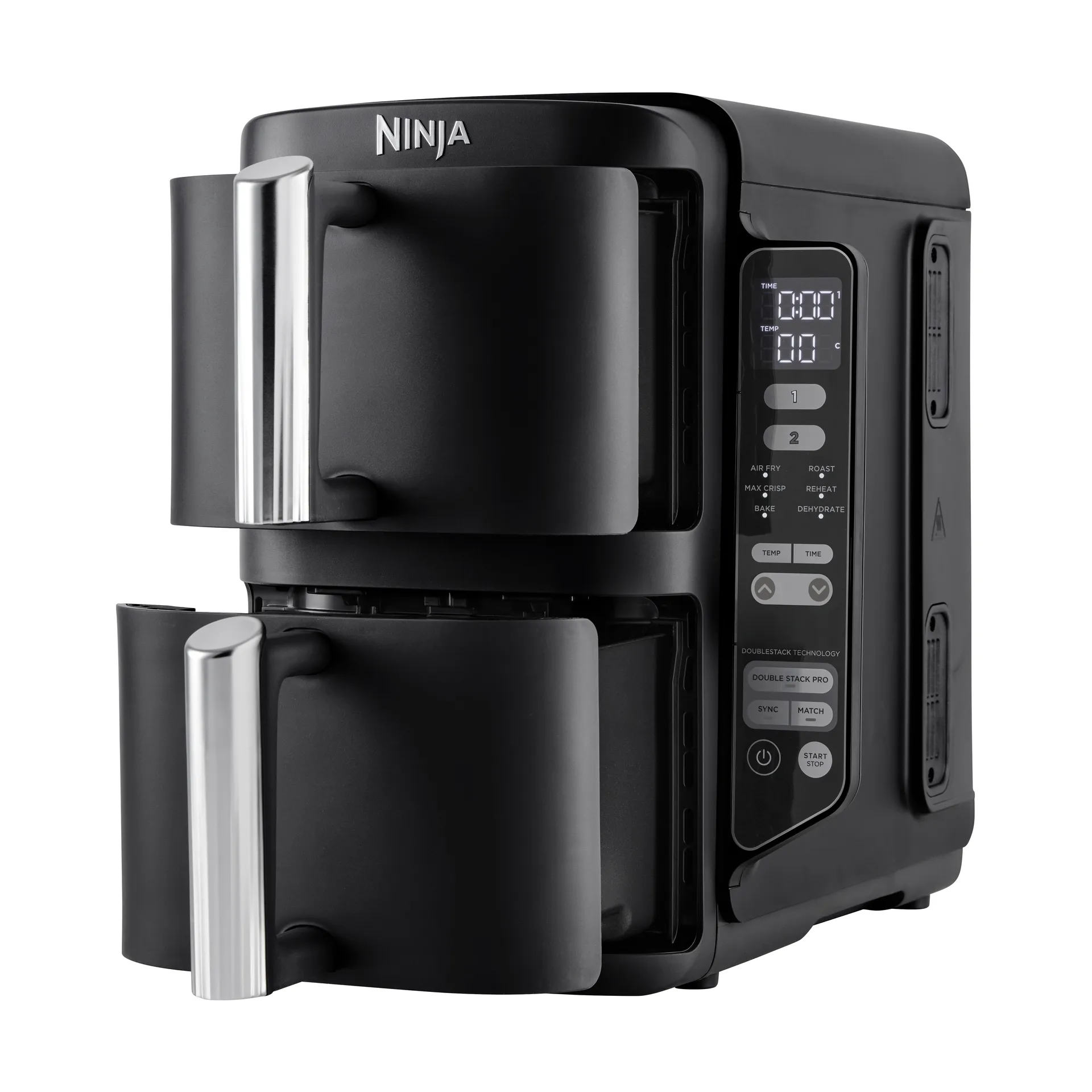 Ninja Air Fryer SL300EU dobbel stabel 2 skuffer 7,6 l, Svart Ninja