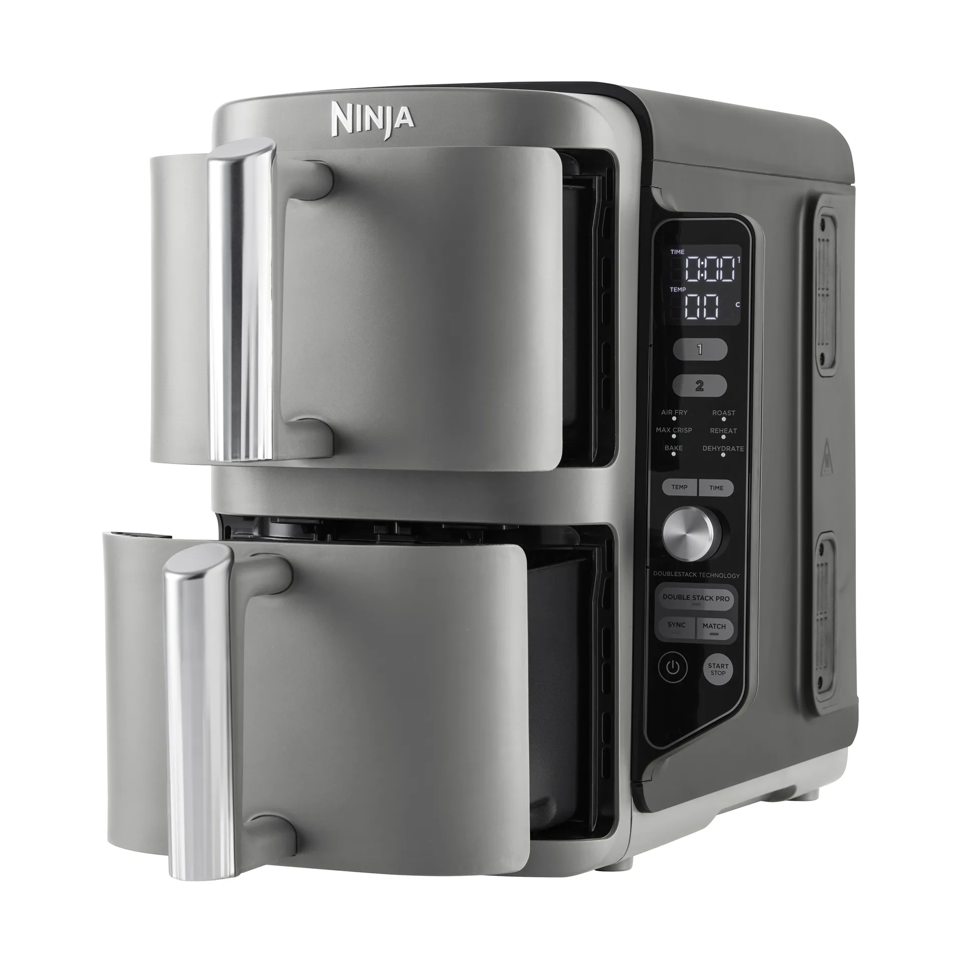 Ninja Air Fryer SL400EU dobbel stabel XL 2 skuffer 9,5 L, Svart Ninja