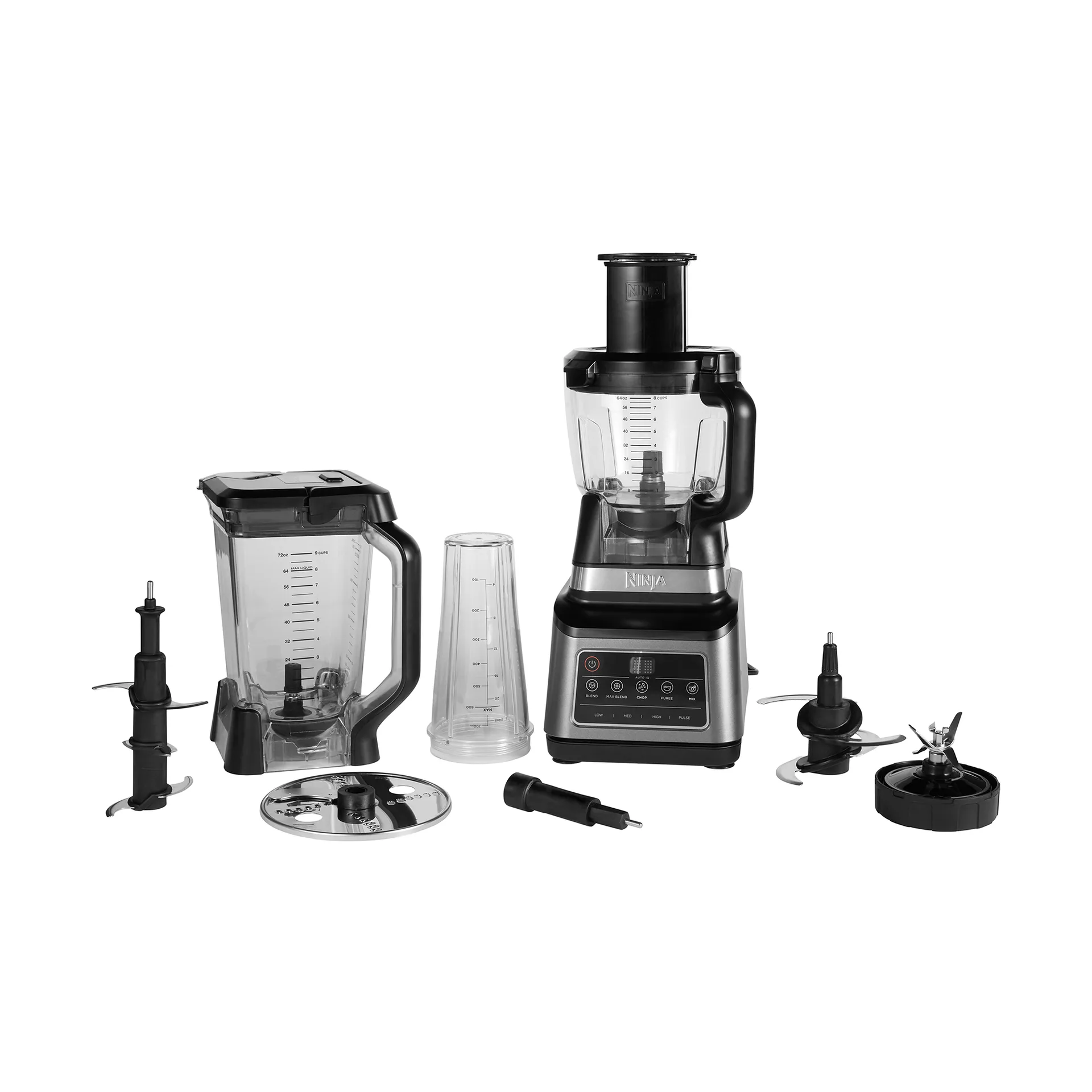 Ninja BN800 3-i-1 foodprosessor & blender med Auto-iQ, Svart Ninja