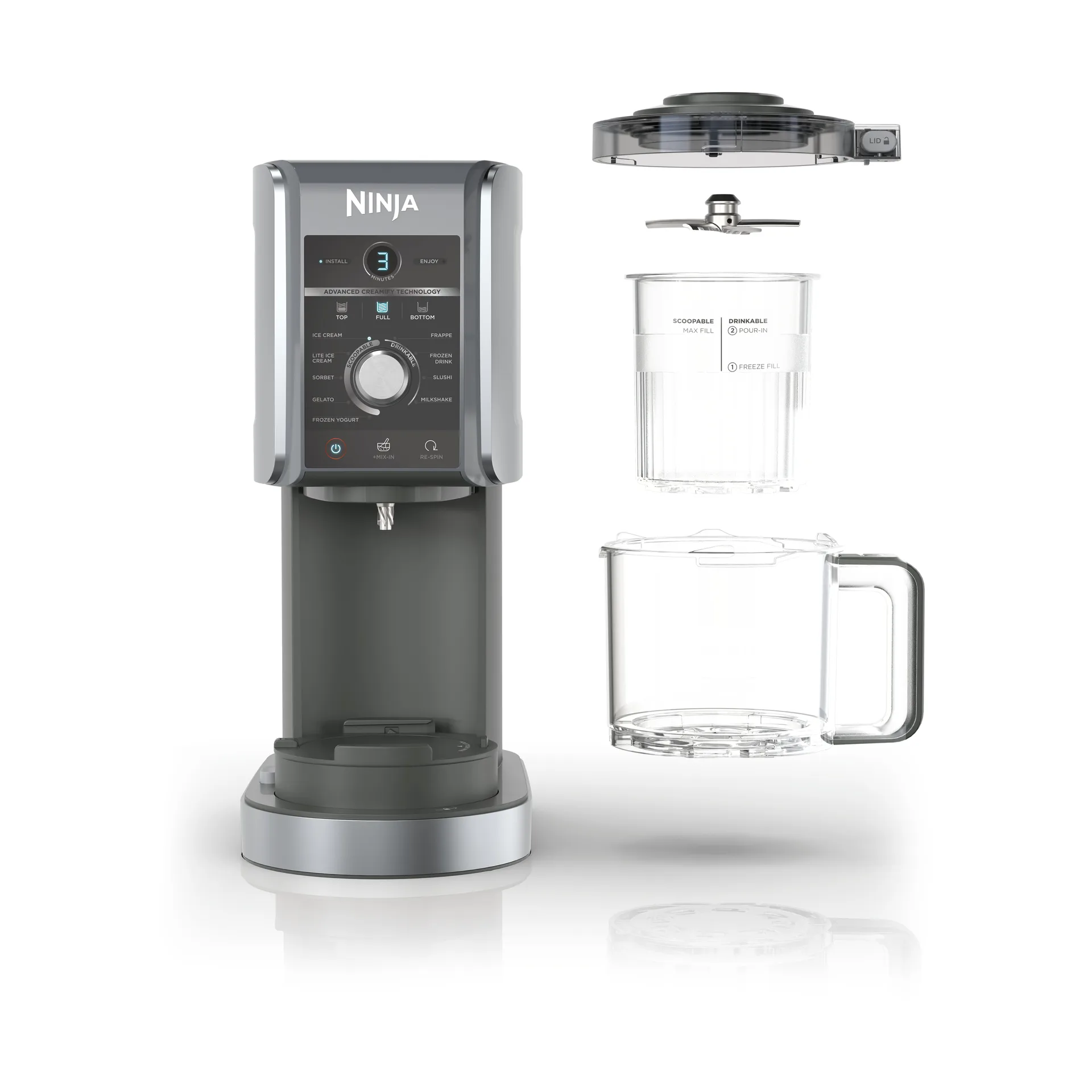 Ninja CREAMi deluxe NC502EU is- og dessertmaskin, Black Ninja