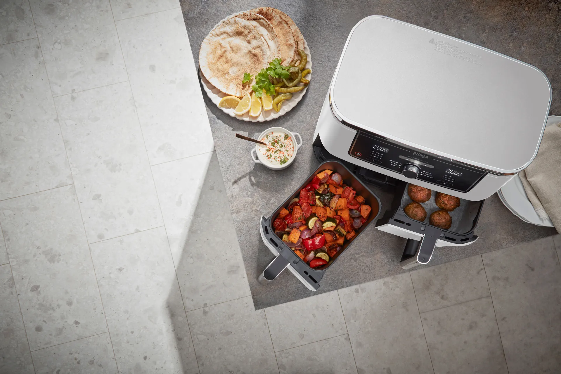 Ninja foodi Air Fryer AF400EU max dual zone 9,5 L, Hvit Ninja