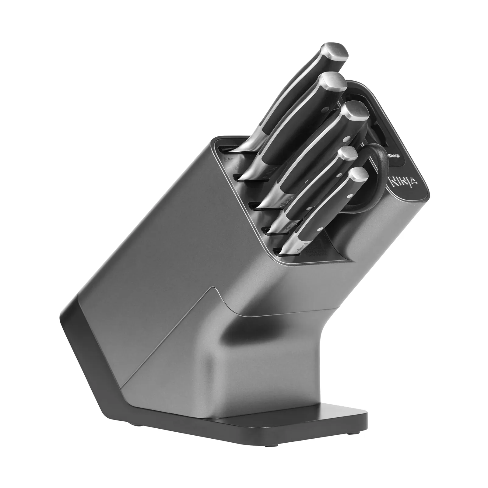 Ninja Foodi K32006 knivsett med knivblokk & knivsliper, Rustfritt stål Ninja