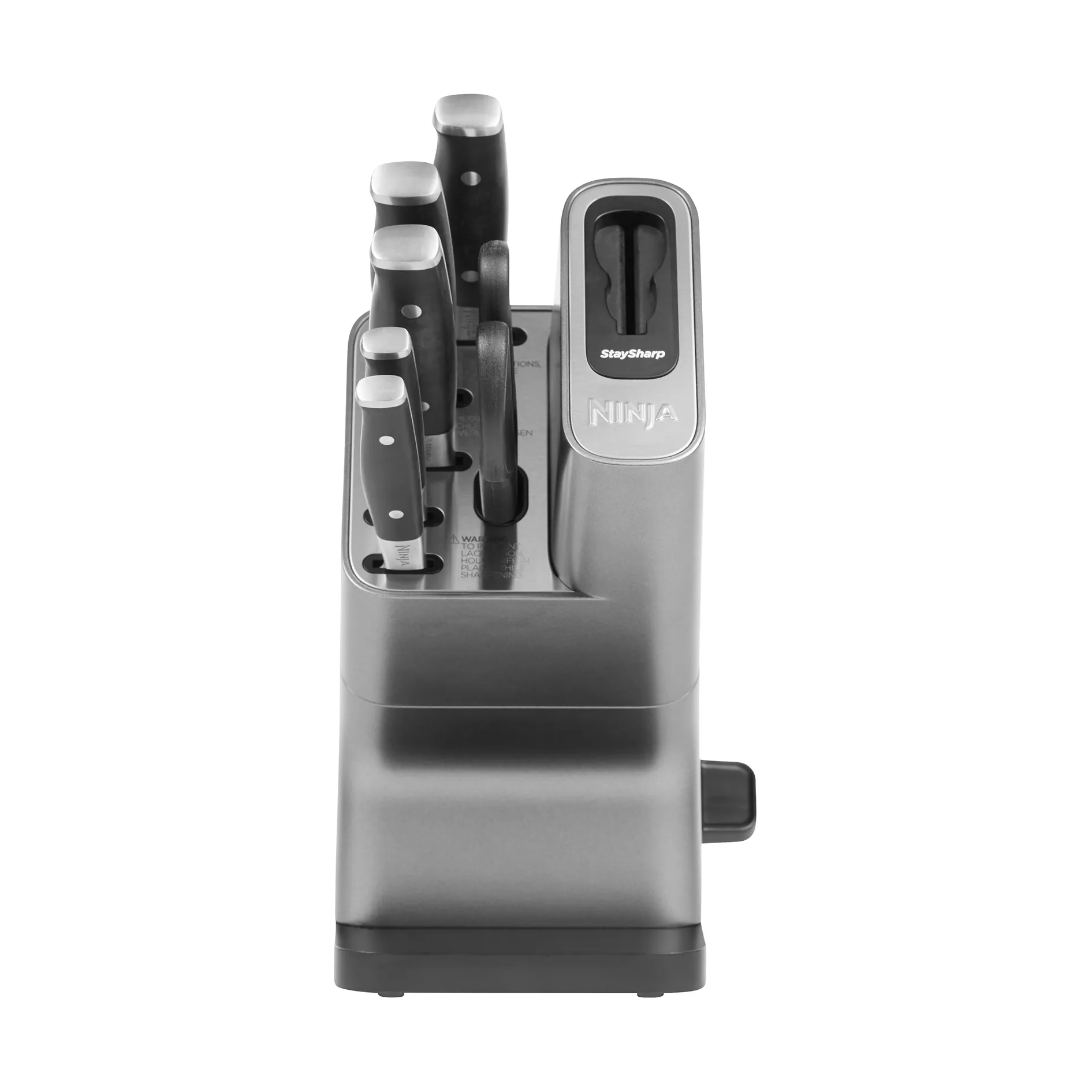 Ninja Foodi K32006 knivsett med knivblokk & knivsliper, Rustfritt stål Ninja