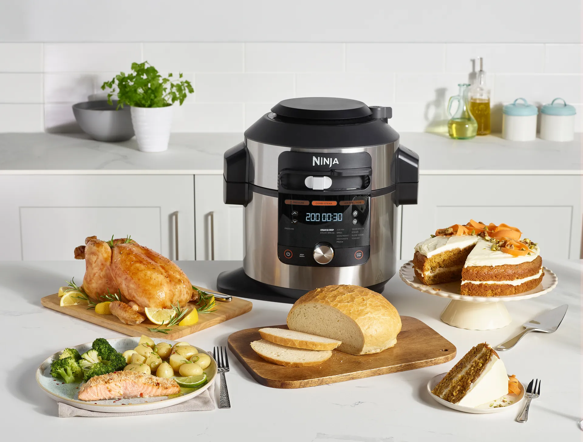 Ninja Foodi OL650 12-i-1 ONE-Lid multicooker 7,5 L, Rustfritt stål Ninja