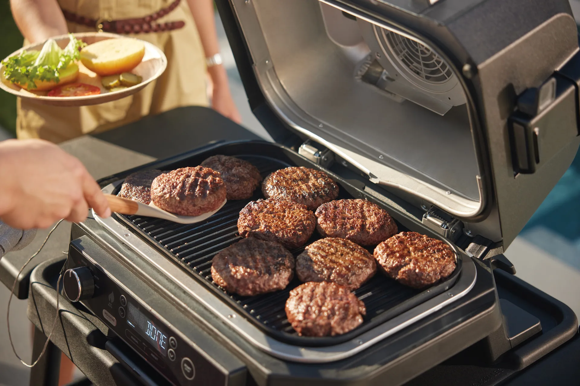 Ninja Woodfire elektrisk grill OG850EU smart cook system, Svart Ninja