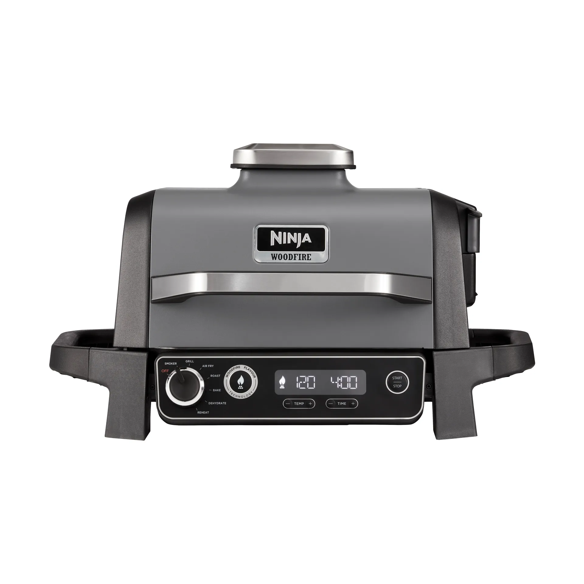 Ninja Woodfire OG701 7-i-1 elektrisk grill 46x46 cm, Svart Ninja