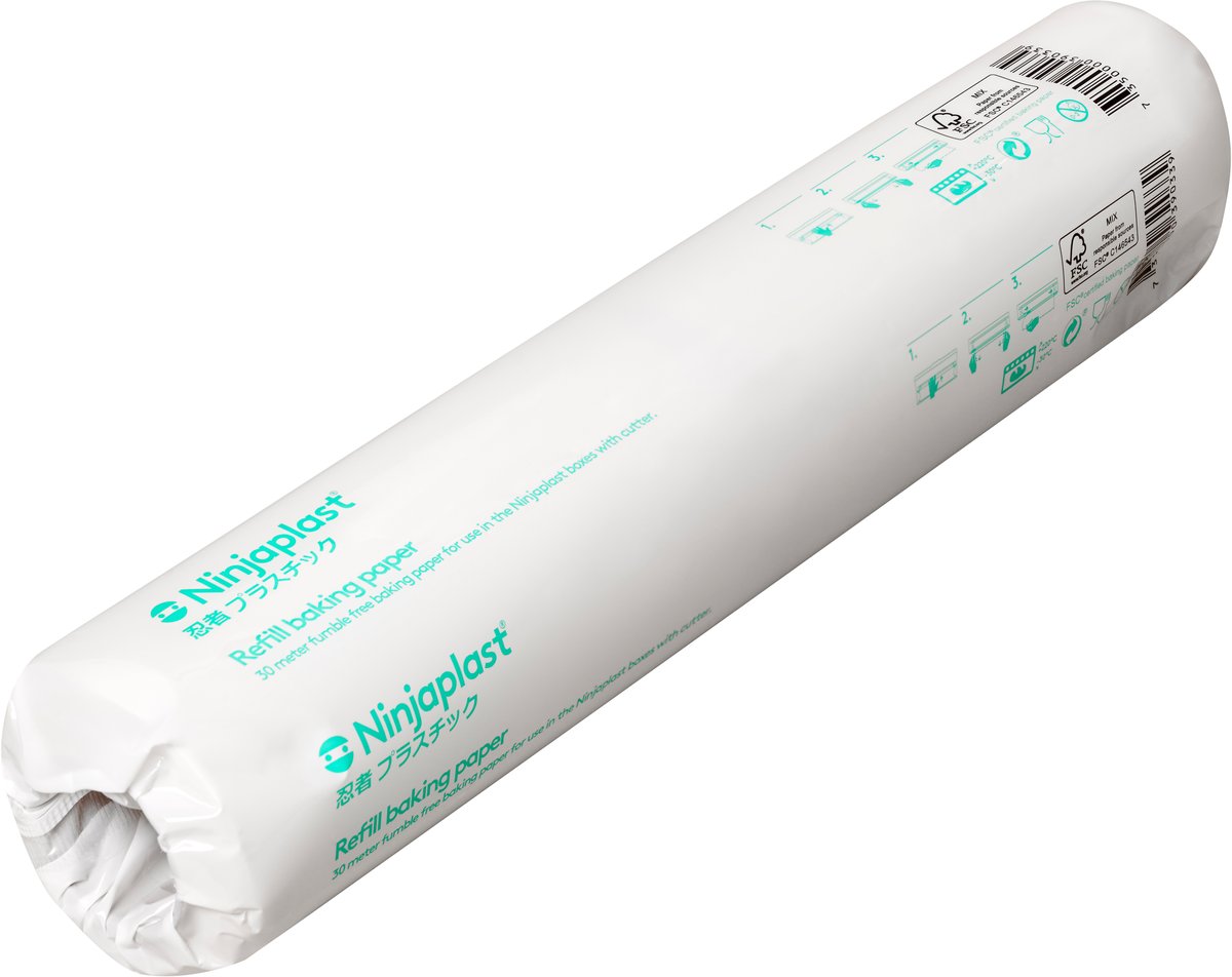 Ninjaplast Bakepapir refill 30m Hvit