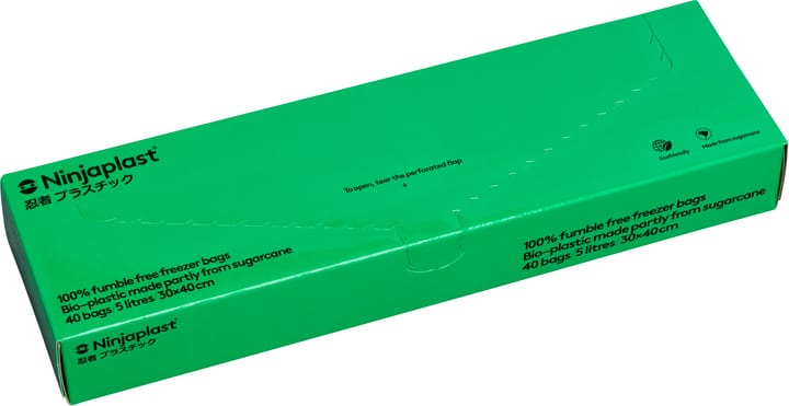 Fryseposer bioplast 5 l 40-pakning, Grønn Ninjaplast
