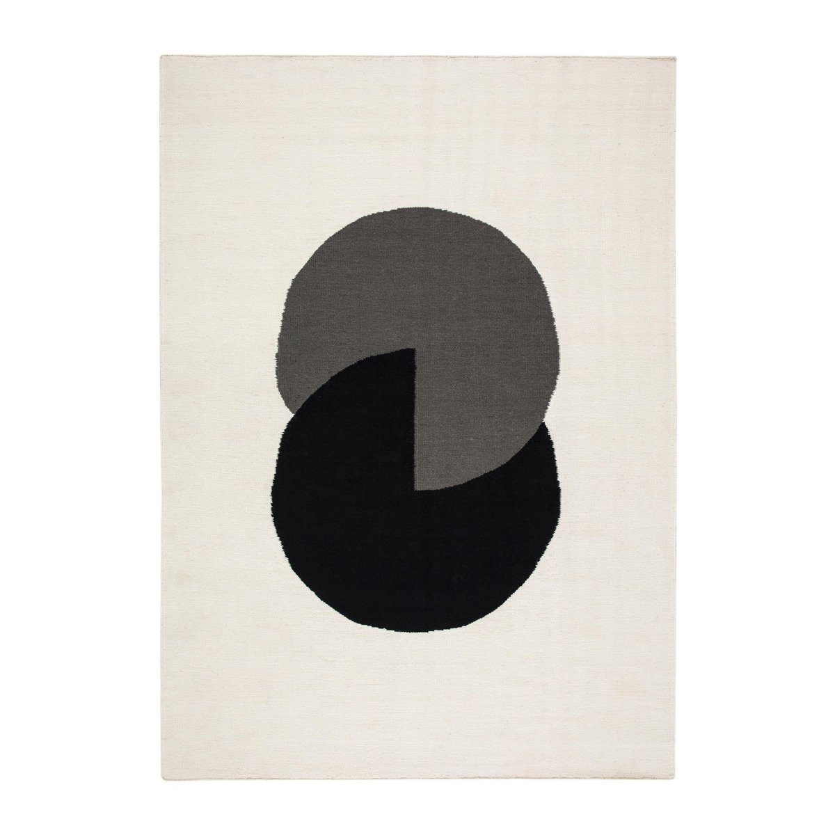 NJRD Circles blocks kelimteppe naturhvit 170x240 cm