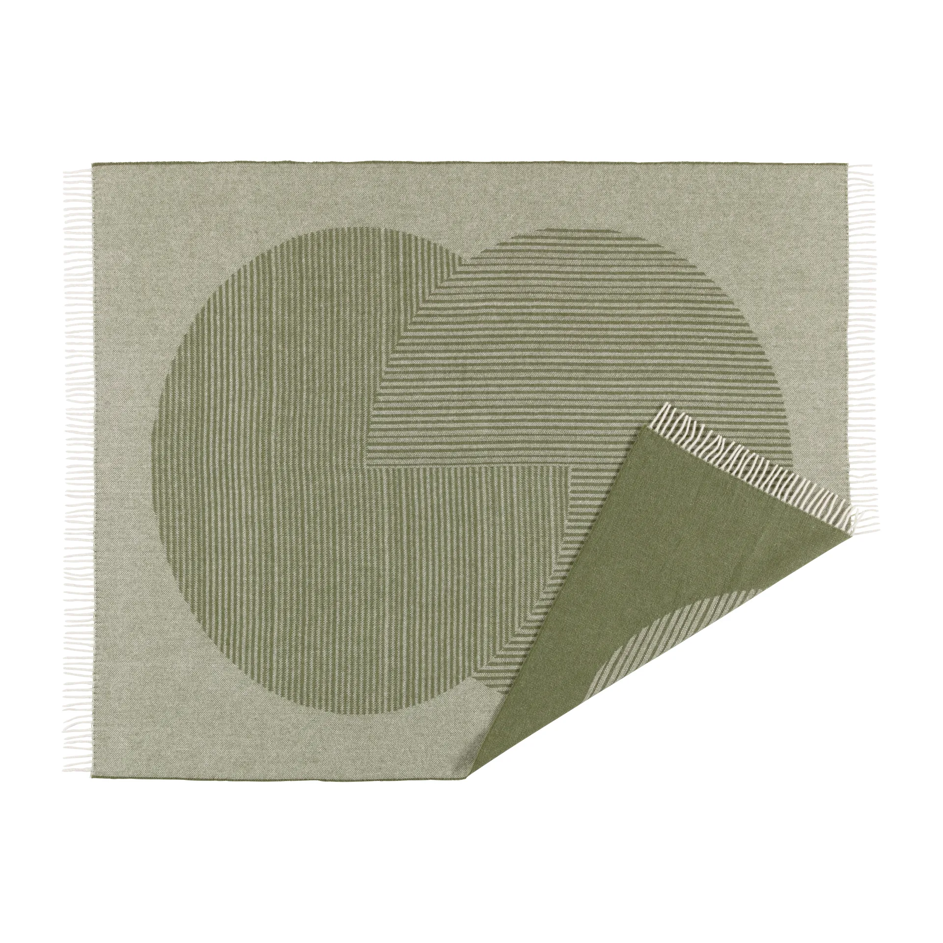 Circles ullpledd 130 x 185 cm, Grønn NJRD