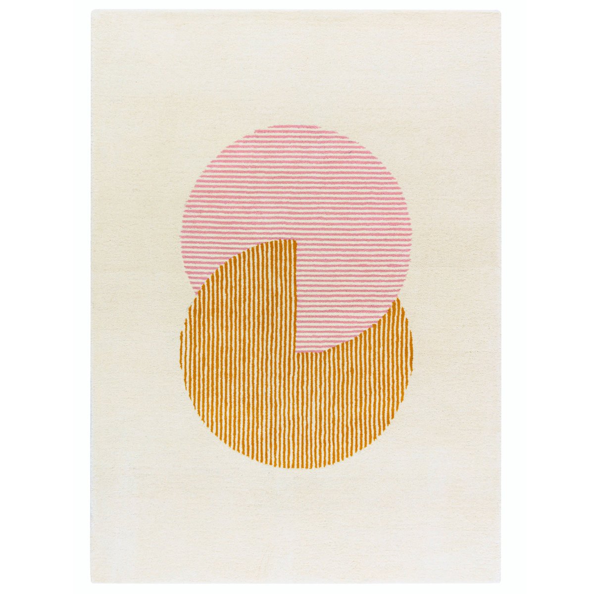 NJRD Circles ullteppe rosa 200x300 cm