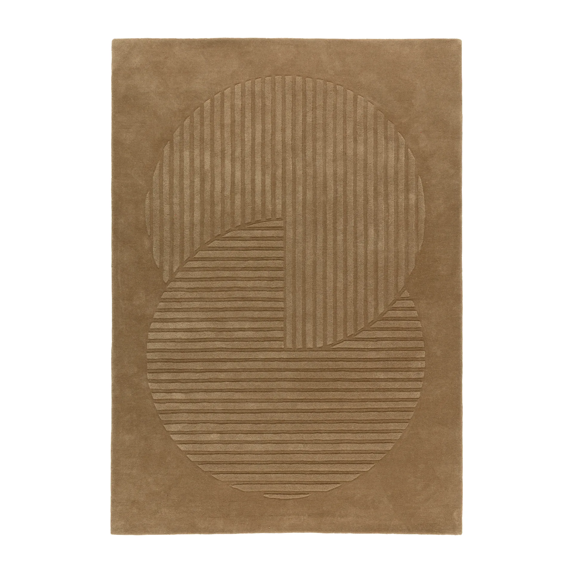 Levels Circles ullteppe, Beige, 200x300 cm NJRD