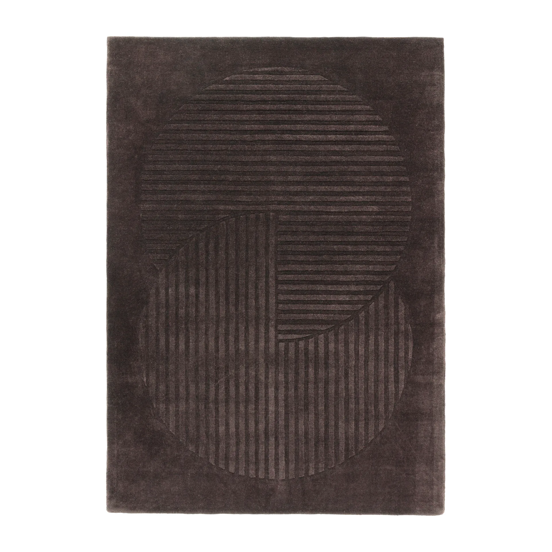 Levels Circles ullteppe, Brun, 170x240 cm NJRD