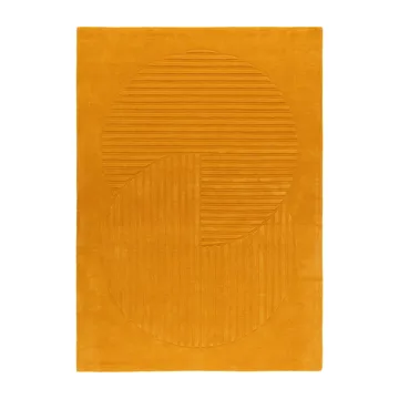 Levels Circles ullteppe - Gul, 170x240 cm - NJRD