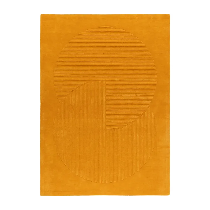 Levels Circles ullteppe - Gul, 200x300 cm - NJRD