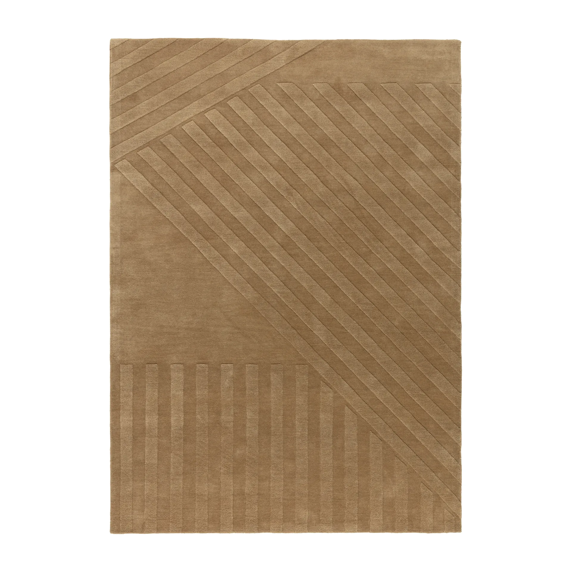 Levels Stripes ullteppe, Beige, 200x300 cm NJRD