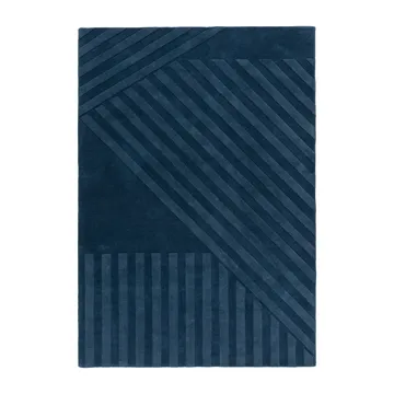 Levels Stripes ullteppe - Blå, 170x240 cm - NJRD
