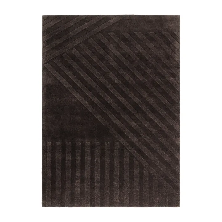 Levels Stripes ullteppe - Brun, 200x300 cm - NJRD