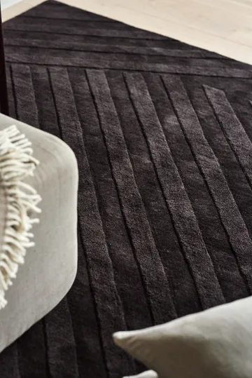 Levels Stripes ullteppe - Brun, 200x300 cm - NJRD