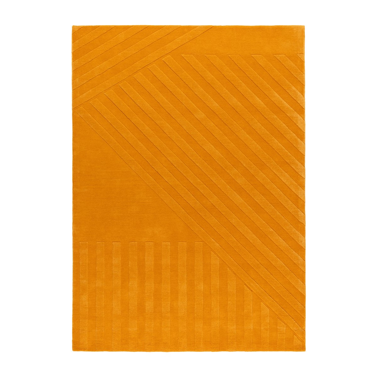 NJRD Levels ullteppe stripes gul 170 x 240 cm