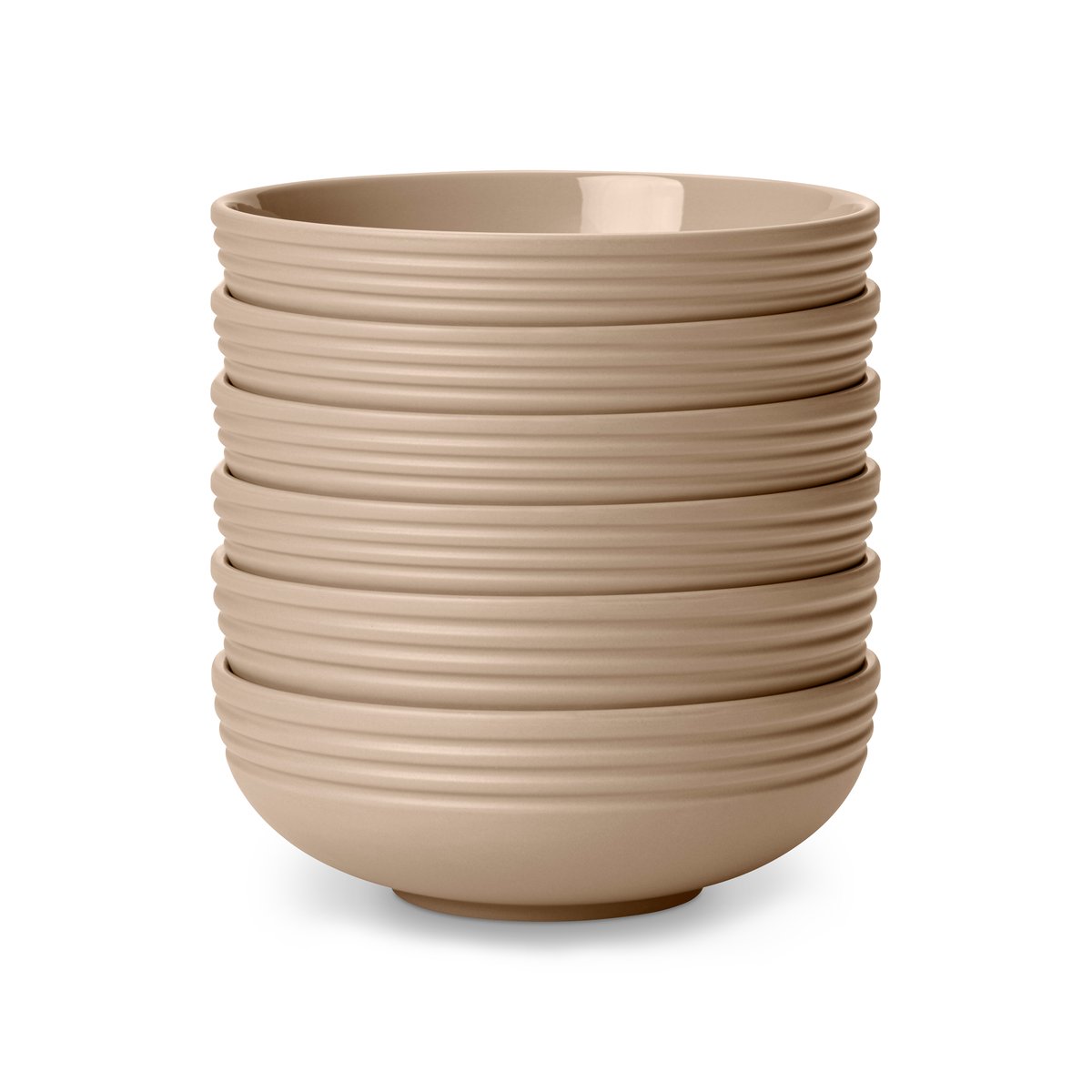 NJRD Lines skål Ø16 cm 6-stk. Beige