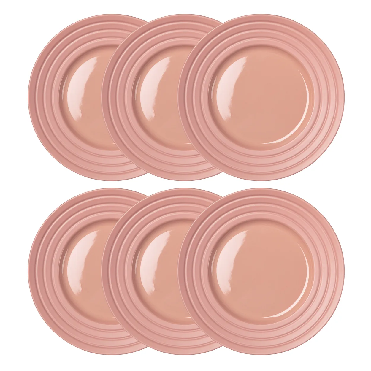 NJRD Lines tallerken Ø27 cm 6-stk. Rosa
