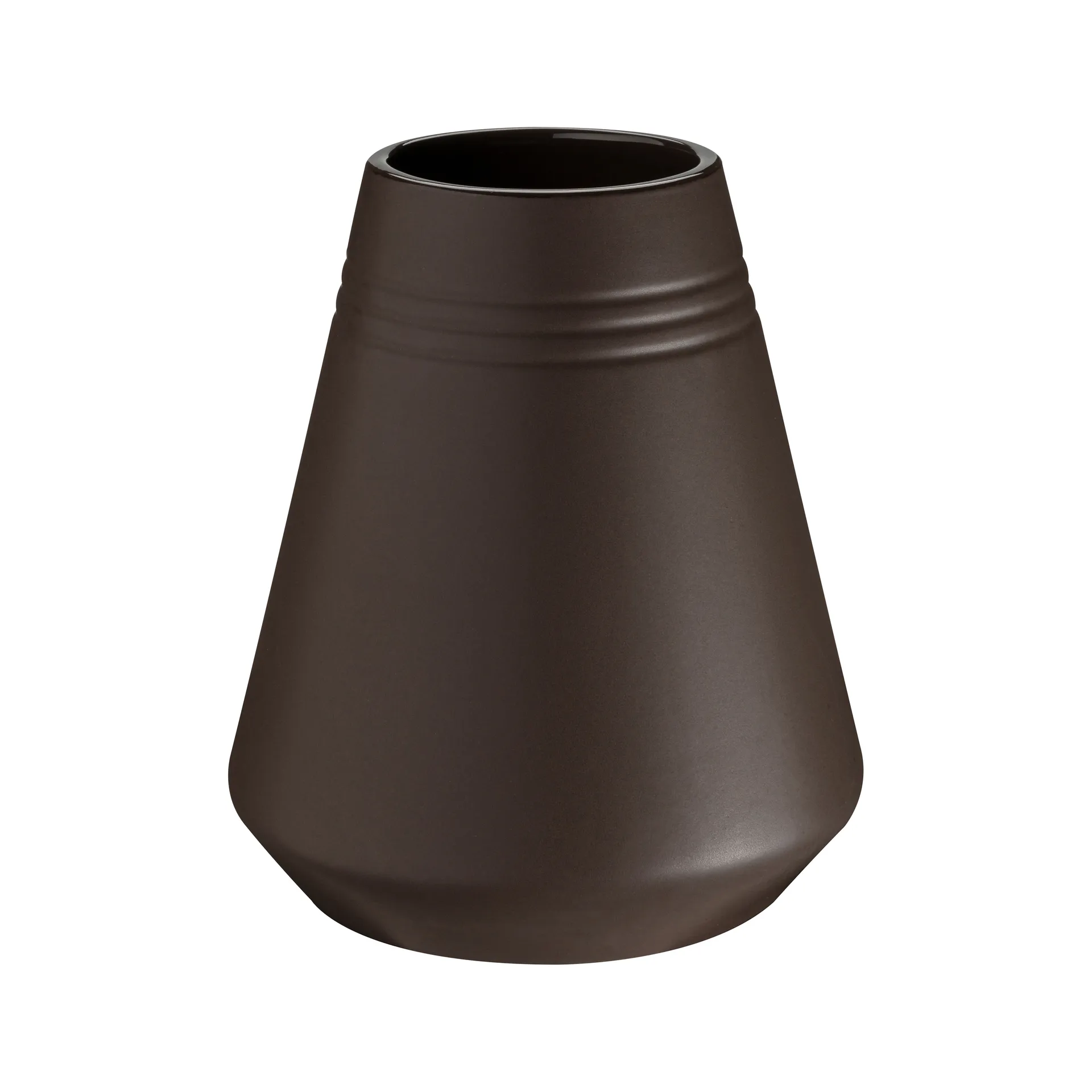 LInes vase 18 cm , Brun NJRD