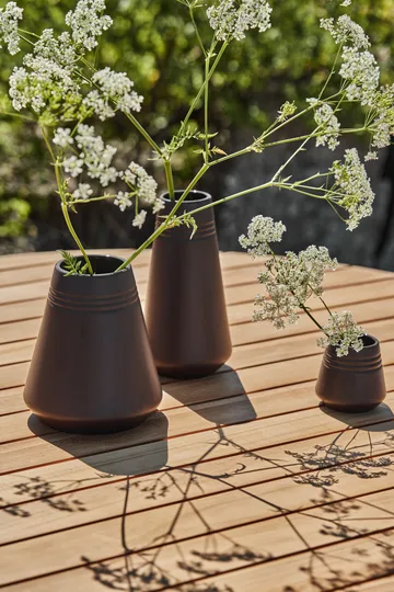 LInes vase 22 cm  - Brun - NJRD