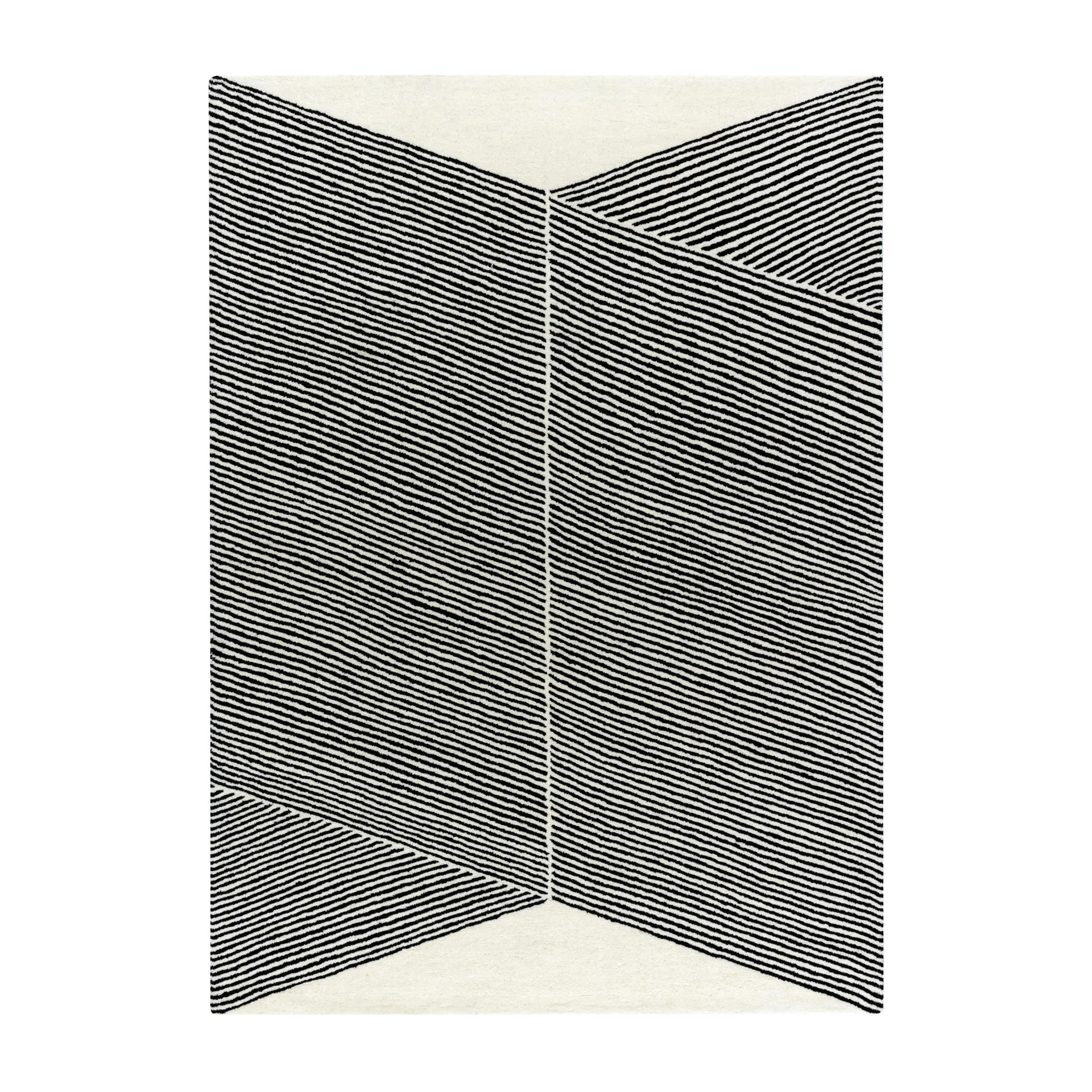 Rectangles ullteppe naturhvit, 170x240 cm NJRD