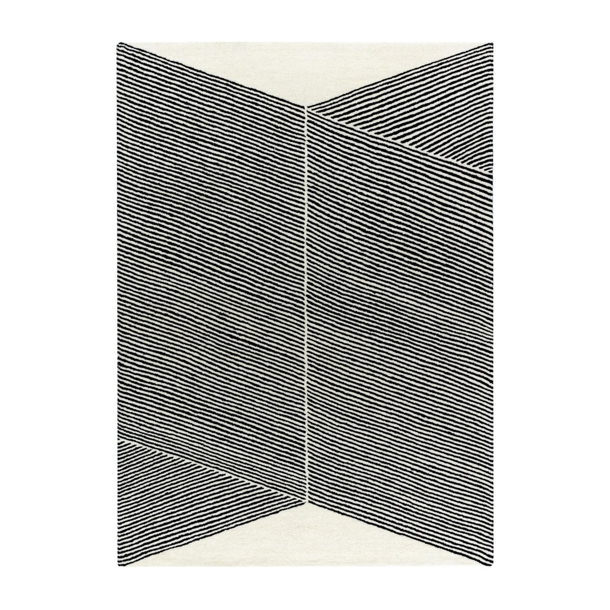 NJRD Rectangles ullteppe naturhvit 170x240 cm