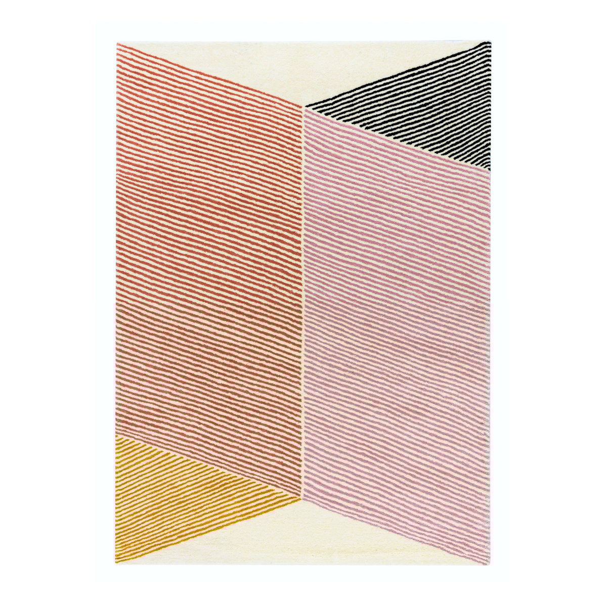NJRD Rectangles ullteppe rosa 170x240 cm