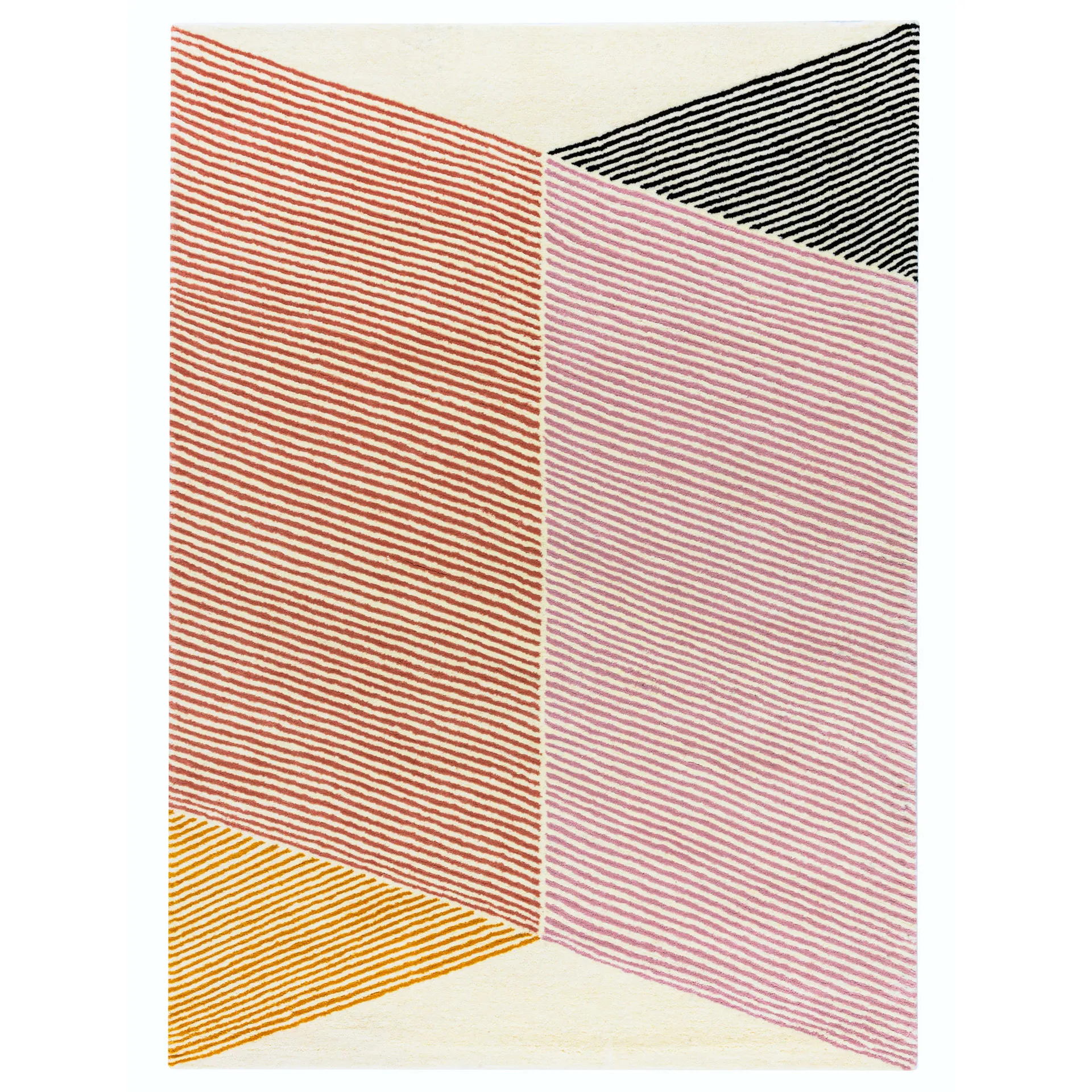 Rectangles ullteppe rosa, 200x300 cm NJRD