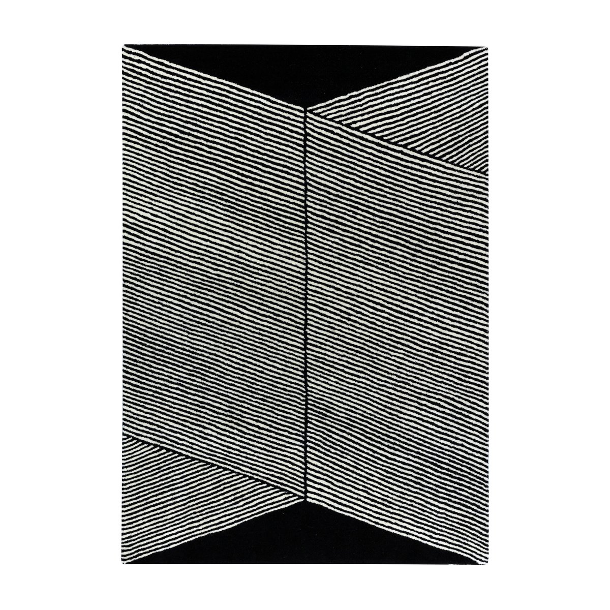 NJRD Rectangles ullteppe svart 170x240 cm