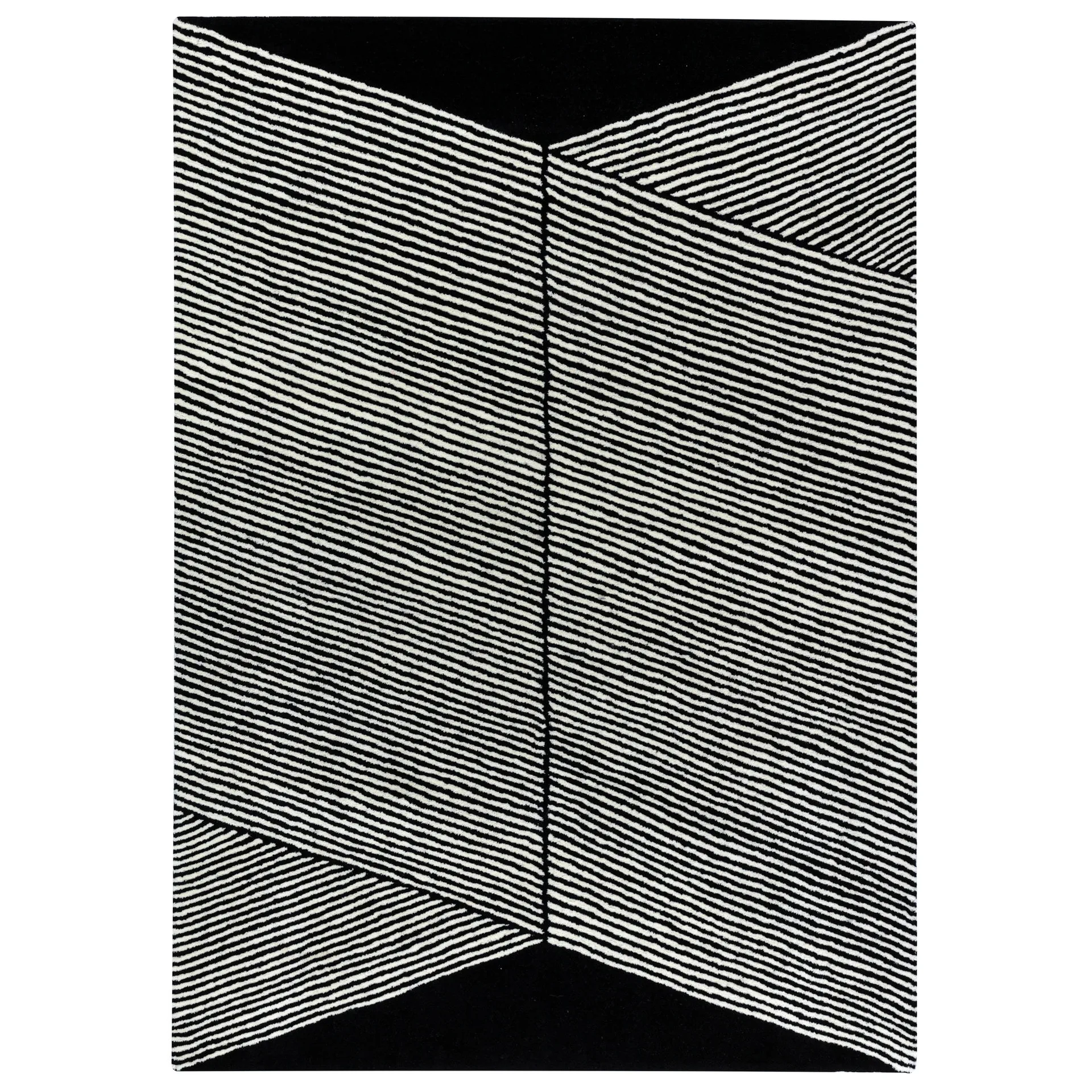 Rectangles ullteppe svart, 200x300 cm NJRD