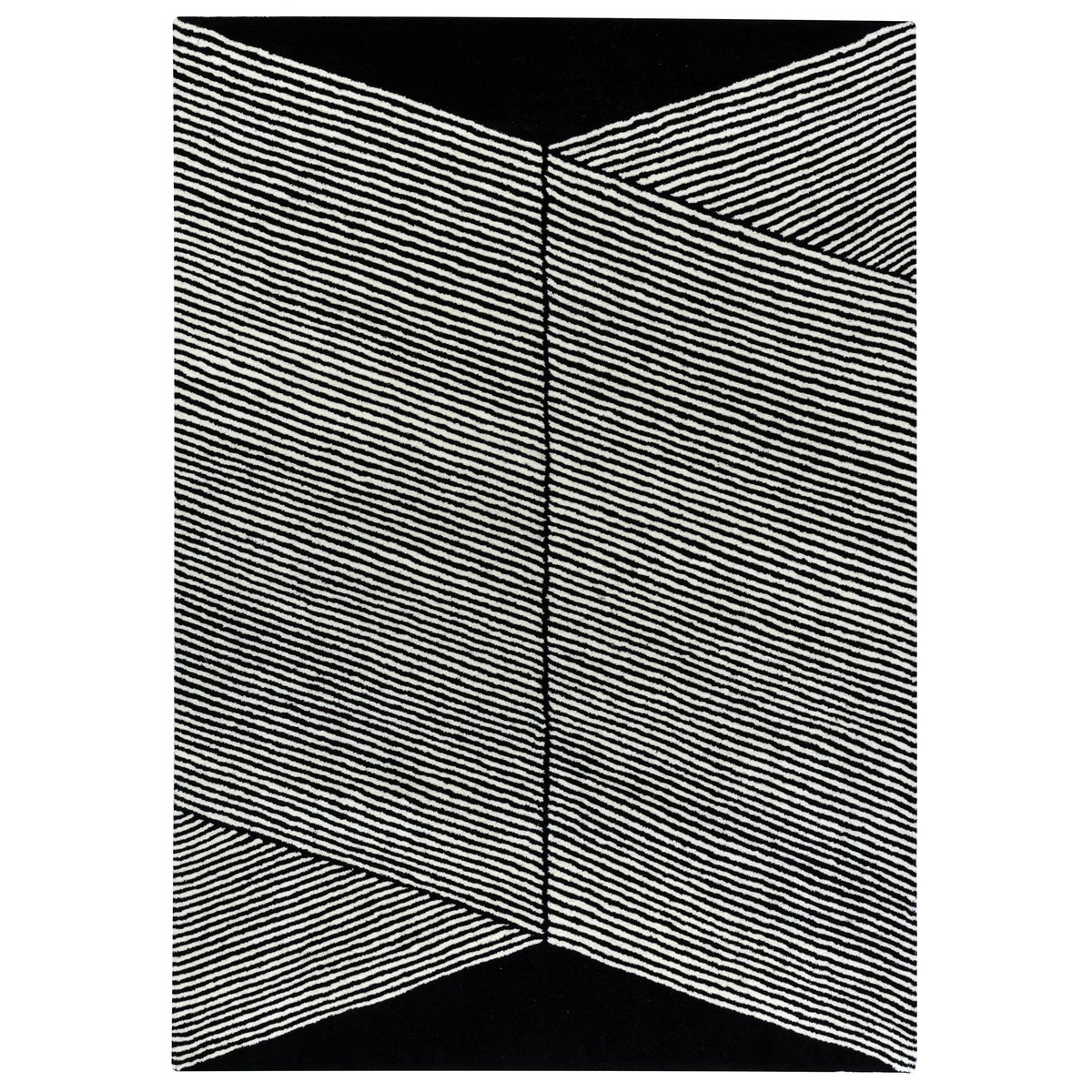 NJRD Rectangles ullteppe svart 200x300 cm