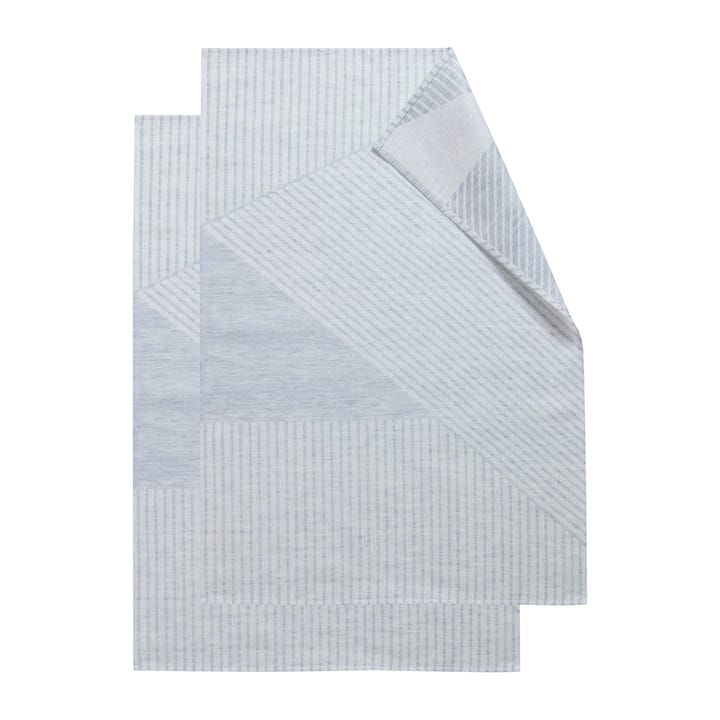 Stripes kjøkkenhåndkle 47 x 70 cm 2-pakning, Blå-hvit NJRD