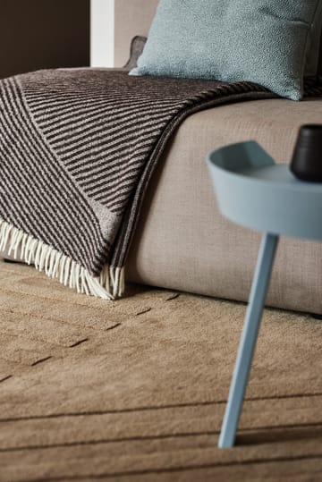 Stripes ullpledd 130 x 185 cm - Brun - NJRD