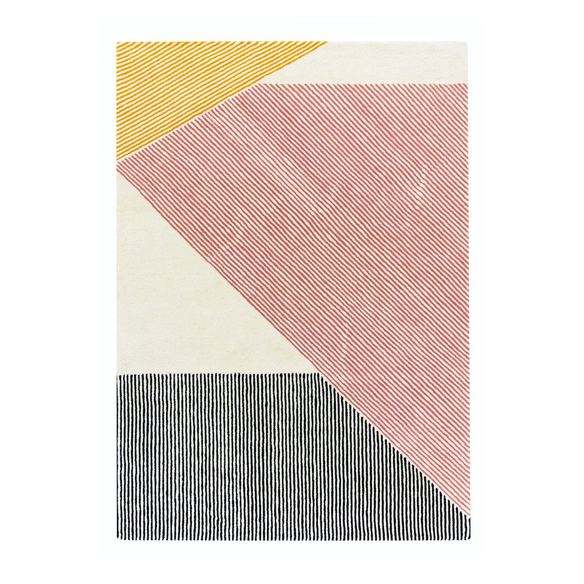 NJRD Stripes ullteppe rosa 170x240 cm