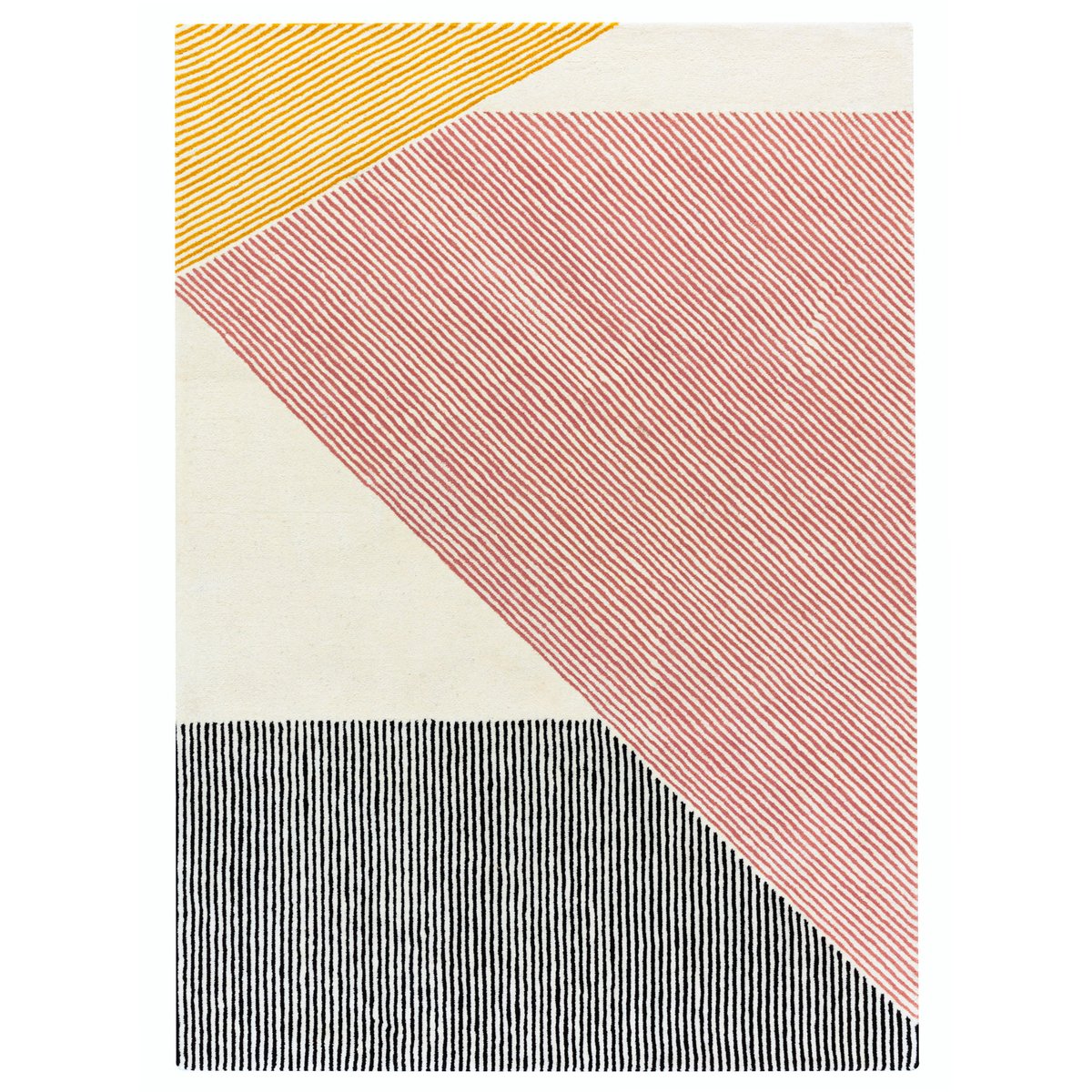 NJRD Stripes ullteppe rosa 200x300 cm