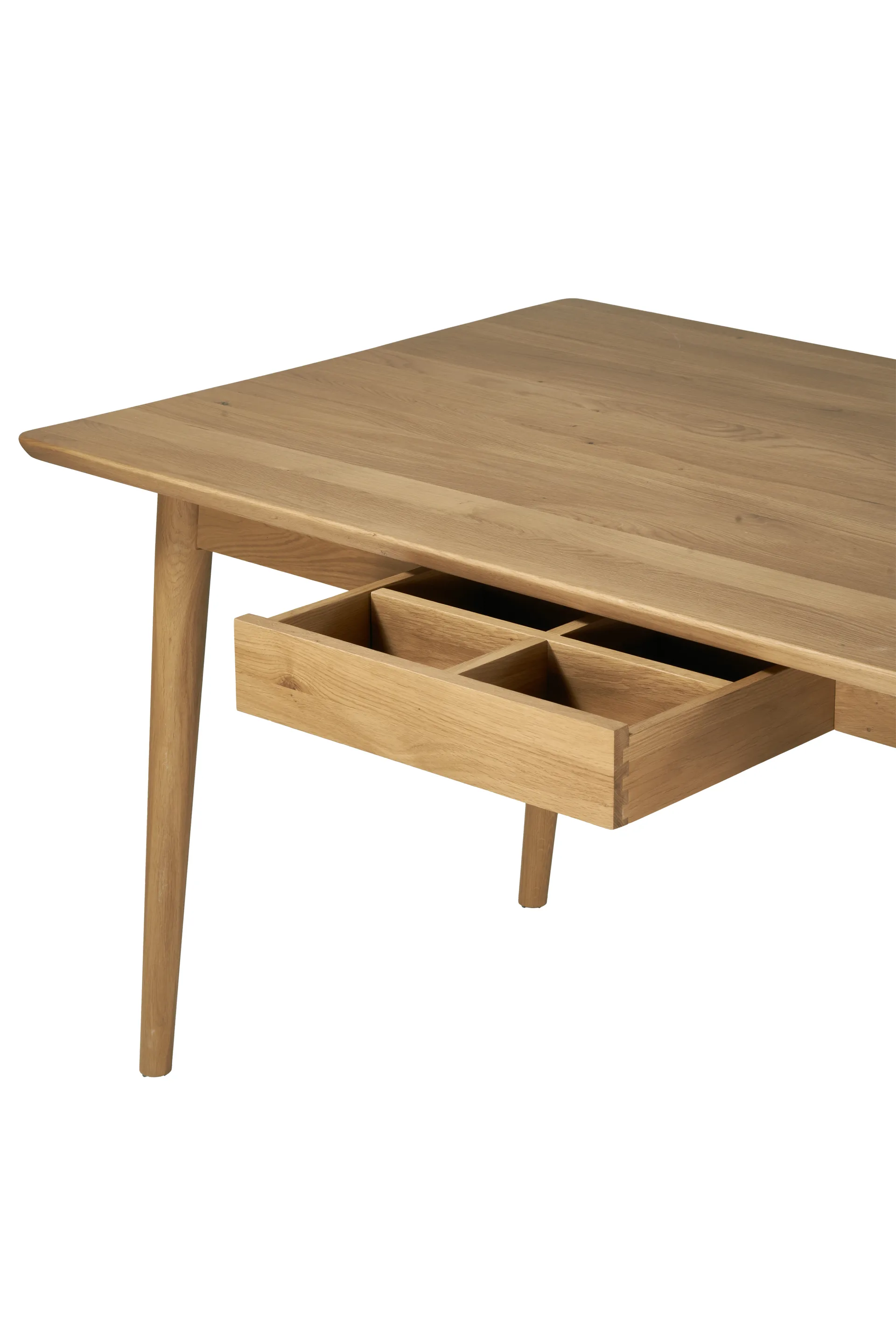 VIOR spisebord 120 cm + stol 4-pakning - Lakkert eik-natur NJRD