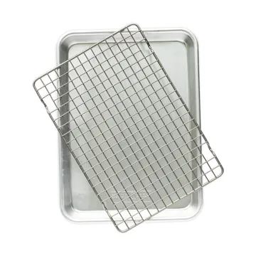 Naturals quarter sheet bakeplate med rist - Sølv - Nordic Ware