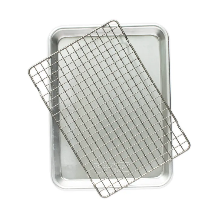 Naturals quarter sheet bakeplate med rist - Sølv - Nordic Ware