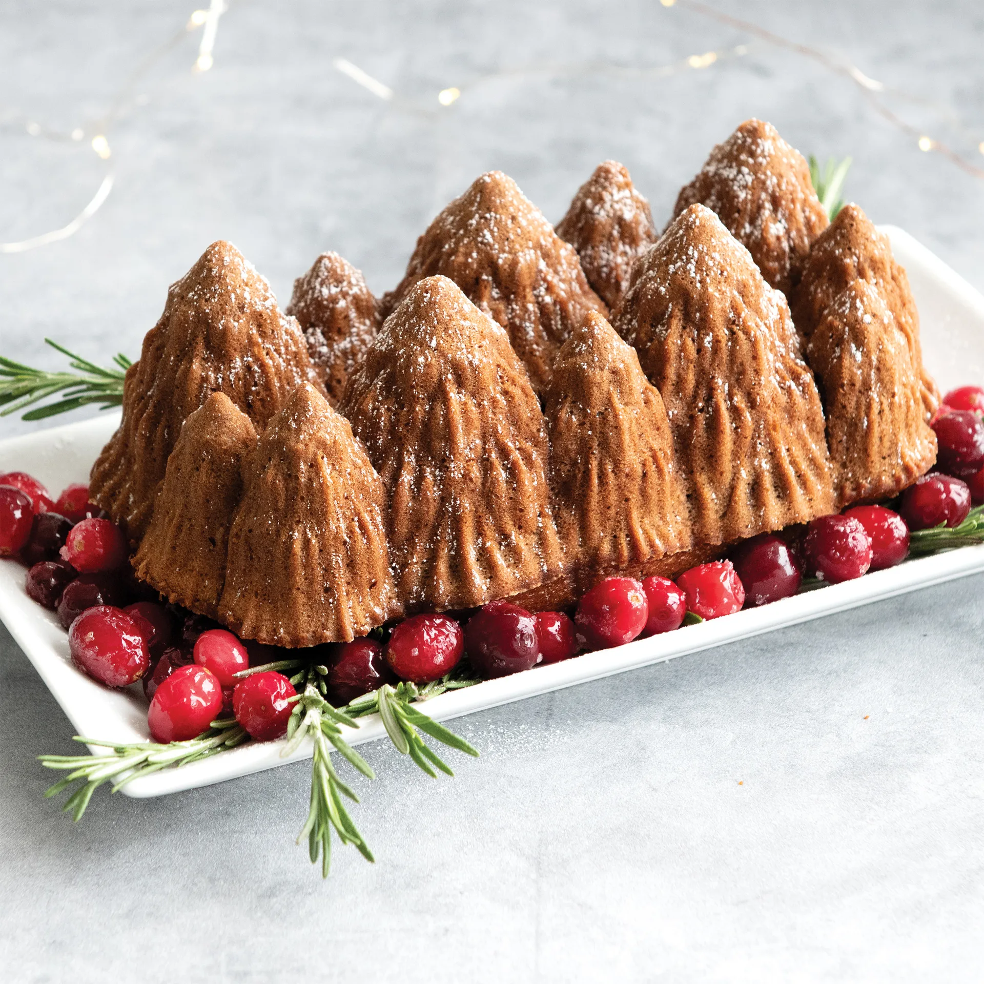 Nordic Ware Alpine forest bakeform, Sølv Nordic Ware