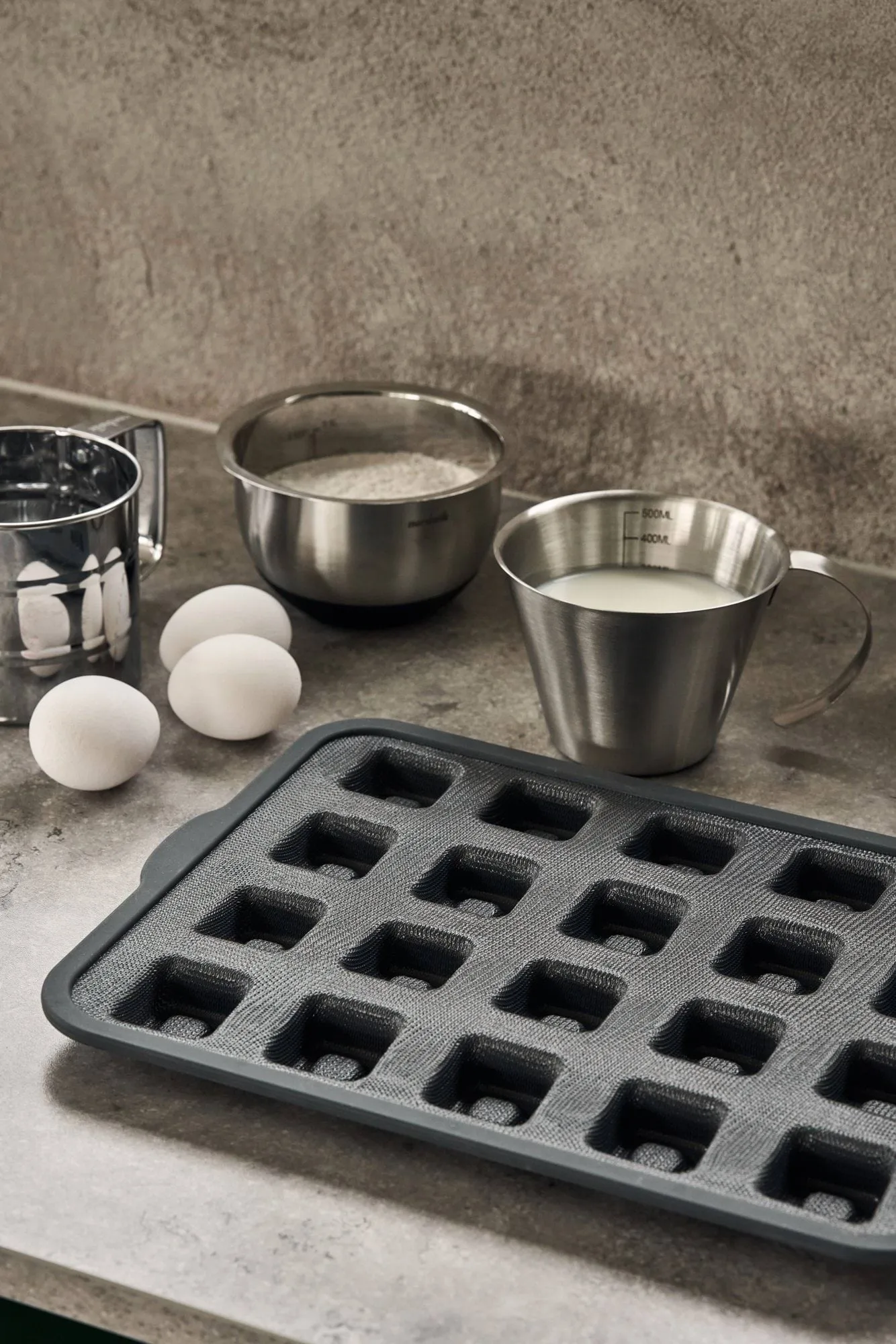 BAKE silikonform med forsterket ramme, Kvadrat, 20 stk Nordwik
