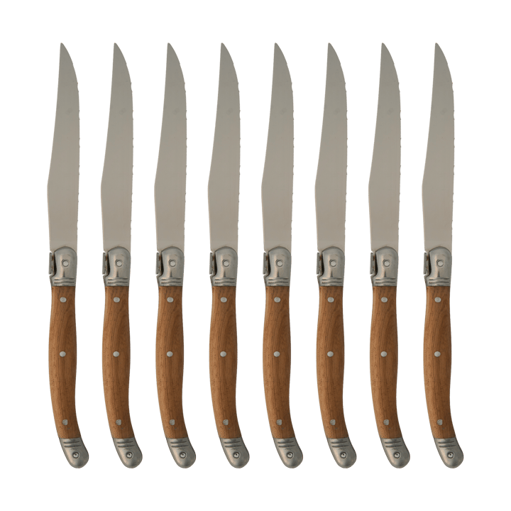Nordwik grillkniv 8-pakning - Rustfritt stål-tre - Nordwik