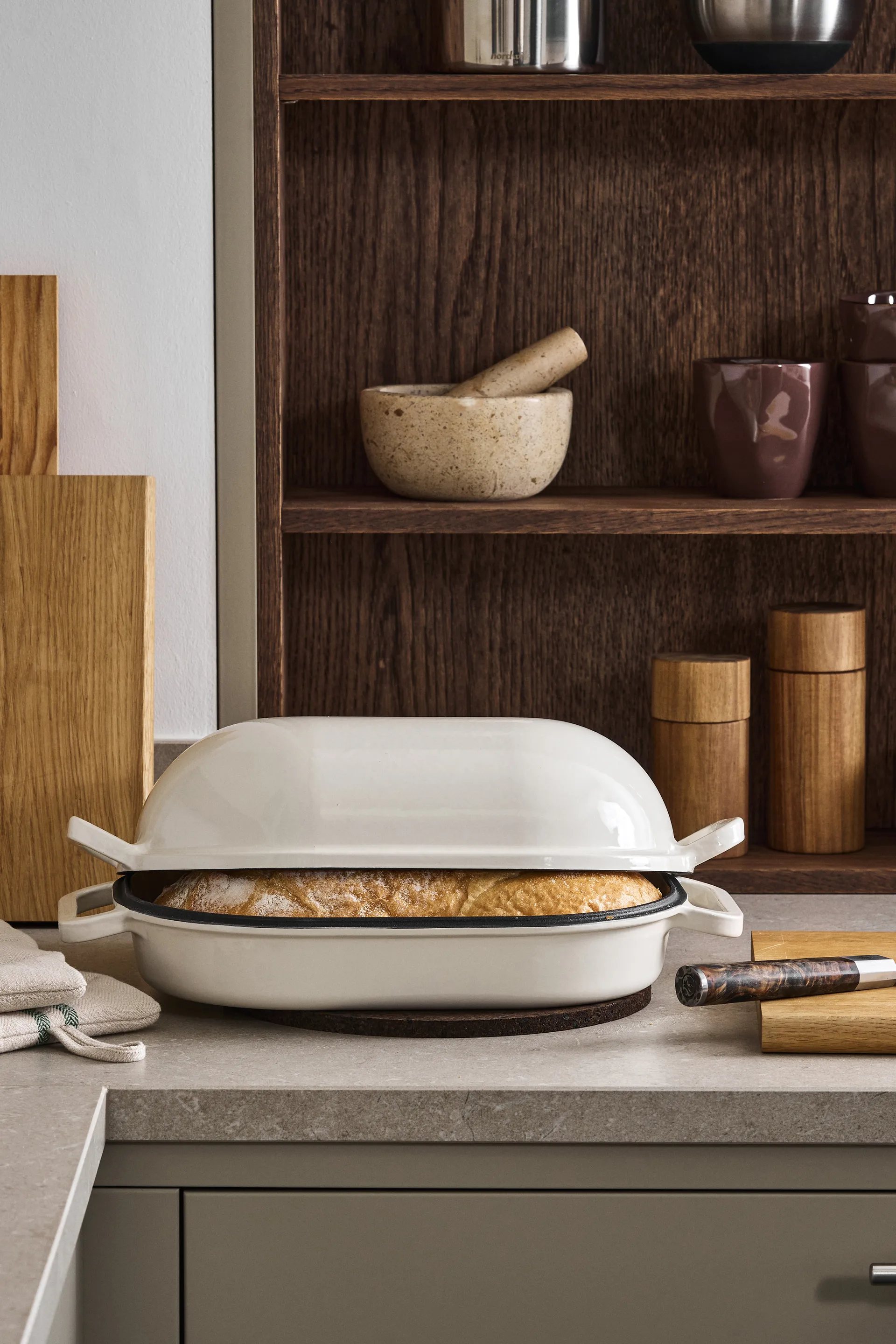 Nordwik Levain brødform emaljert 39x26 cm, Krem Nordwik